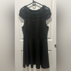 Trixxi Black Dress with Sheer Shoulders Size 16W